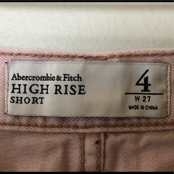 Pink Abercrombie and Fitch high waisted shorts - Picture 3 of 3